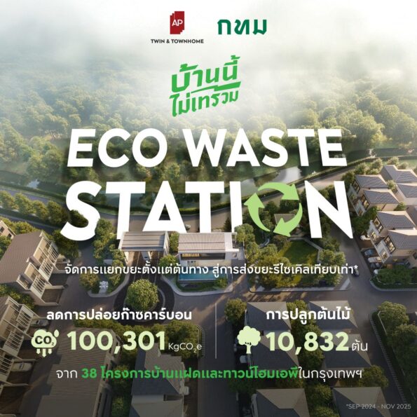 เอพี ไทยแลนด์ จับมือ กรุงเทพมหานคร เปิดตัวอย่างเป็นทางการ Eco Waste Station นวัตกรรมดีไซน์พลิกโฉม การจัดการขยะแบบครบวงจร ร่วมเป็นส่วนหนึ่งที่ขับเคลื่อน โครงการ “บ้านนี้ไม่เทรวม” คัดแยกขยะตั้งแต่ต้นทาง สู่ความยั่งยืนเต็มรูปแบบ
