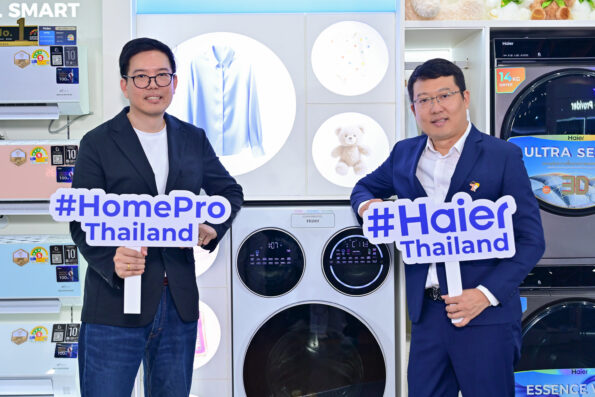 โฮมโปร ตอกย้ำบทบาทผู้นำช่องทางจัดจำหน่าย — Strategic Retail Partner ผนึกไฮเออร์ เสริมพอร์ตเครื่องใช้ไฟฟ้ารับเทรนด์ Health & Hygiene เปิดตัวเครื่องซักผ้า Haier 3 Drums Multi-Wash