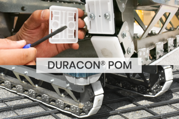 ผลิตภัณฑ์เรซิน DURACON(R) POM ของโพลีพลาสติกส์ ถูกนำไปใช้กับระบบขนย้ายแบบตีนตะขาบสุดทันสมัย