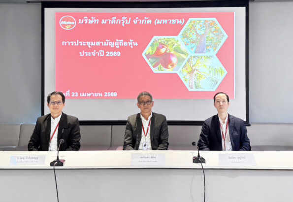 ‘MALEE’ จัดประชุมสามัญผู้ถือหุ้น ประจำปี 2569 ผู้ถือหุ้นไฟเขียวทุกวาระ เดินหน้ายกระดับสู่ Global Wellbeing Company มอบสุขภาวะที่ดีและมีอายุยืนยาว